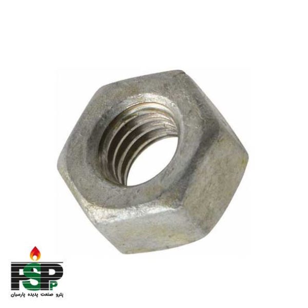 مهره شش گوش M10 گرید 8/8 گالوانیزه گرم